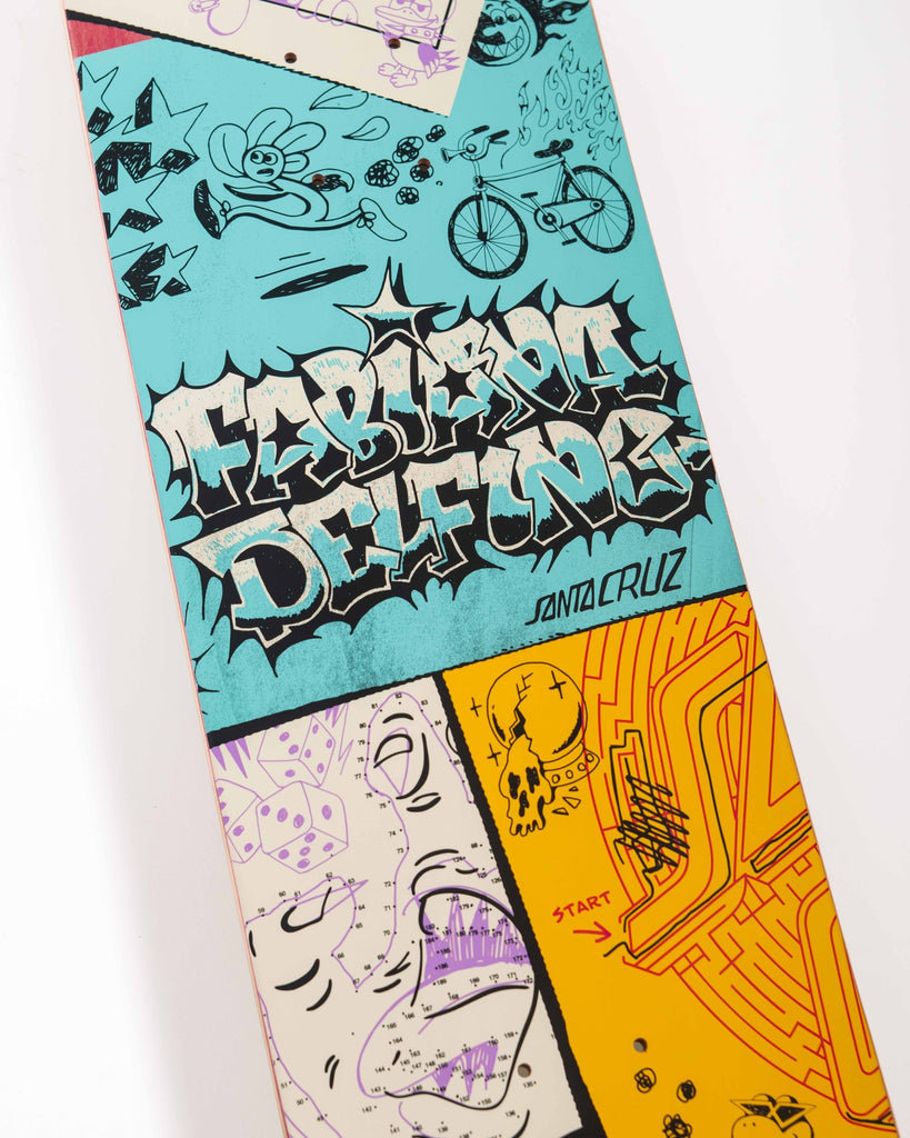 8.25in Delfino Scribble FeelBase Deck | Short Wheelbase | Santa