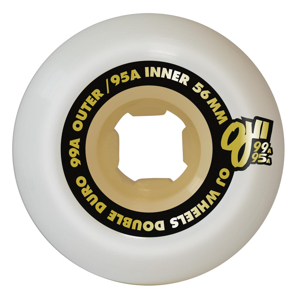 スケートボード Oj Wheels 56mm DOUBLE DURO 56mm /99-95A Chubbies White Gum | Double Duro | OJ