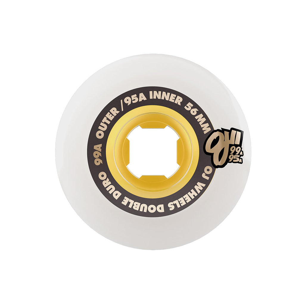 56mm /99-95A Chubbies White Gum | Double Duro | OJ Skateboard Wheels 56mm /99-95A Chubbies White Gum | Double Duro | OJ Skateboard Wheels