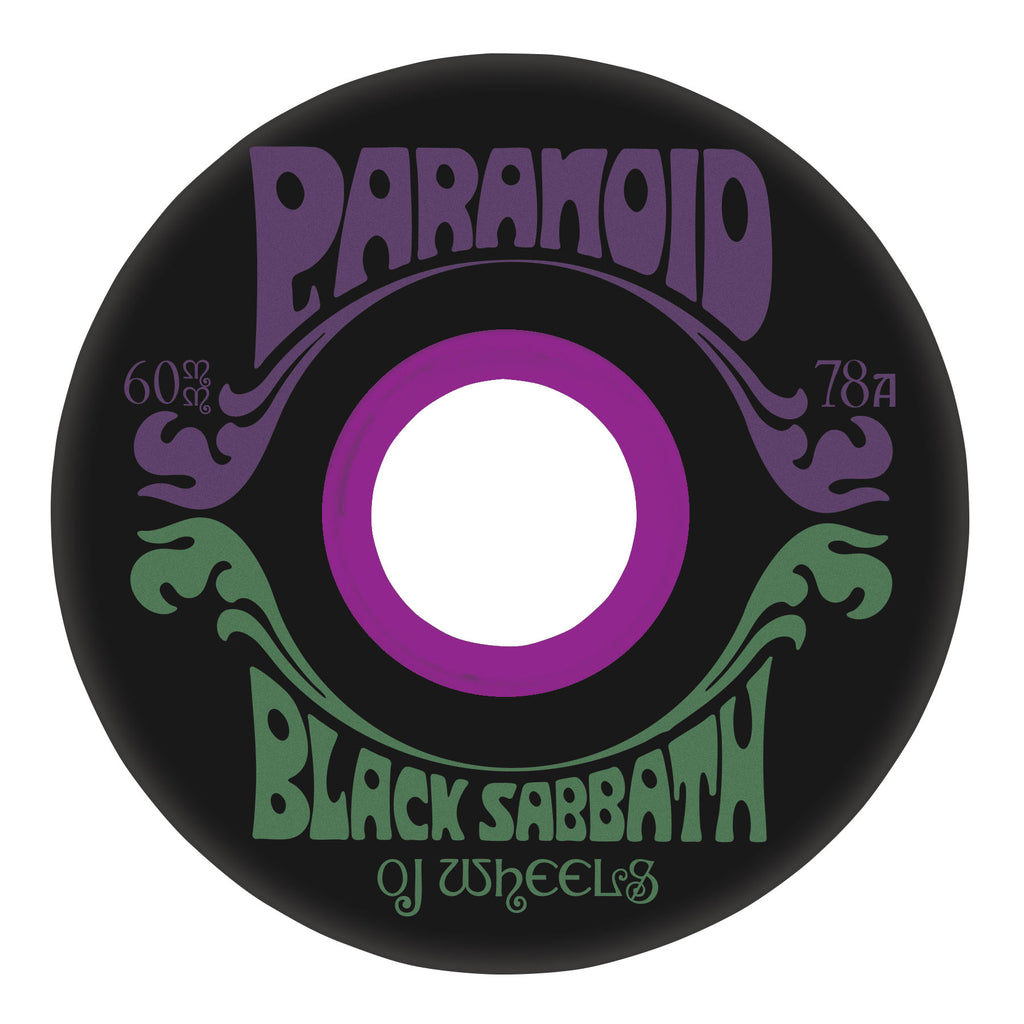 OJ Wheels x Black Sabbath 60ミリ　78a 60mm Black Sabbath Paranoid Super Juice 78a | OJ Skateboard Wheels