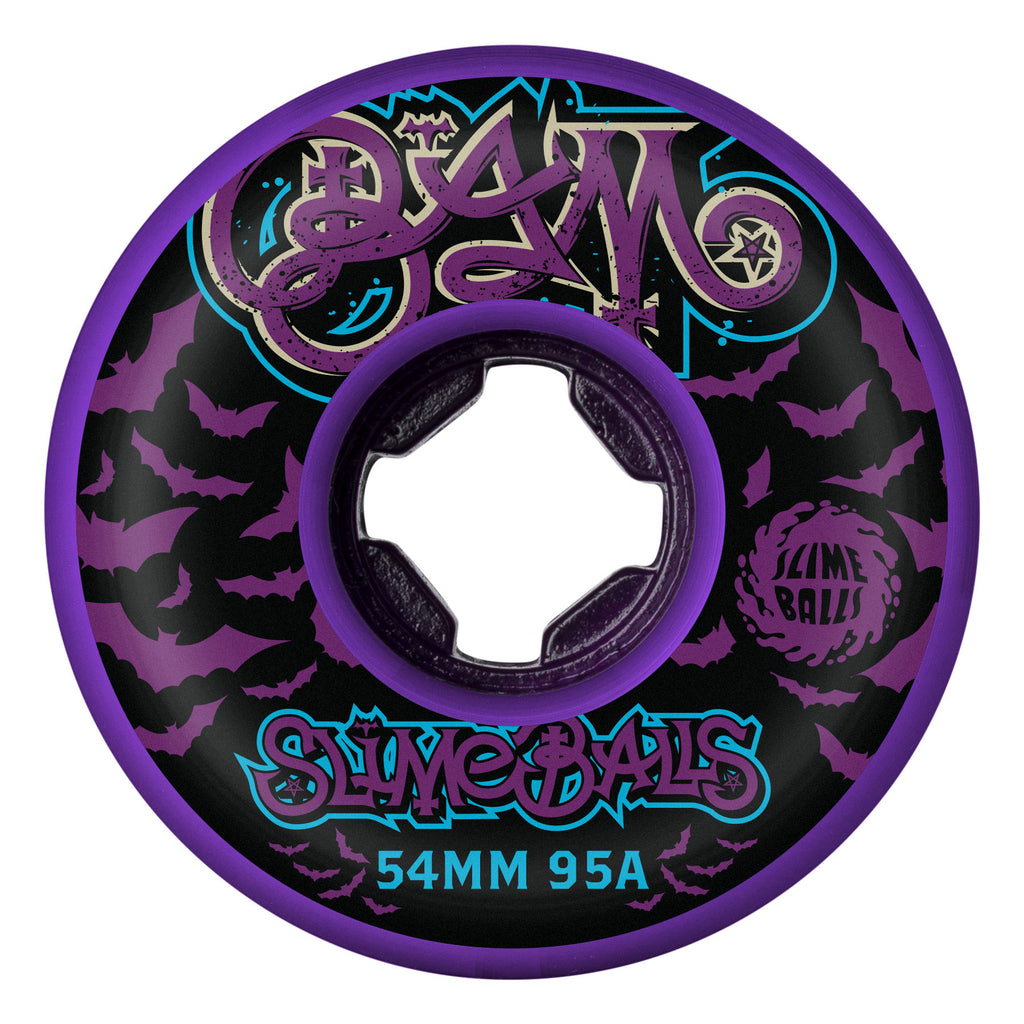 54mm Bam Margera Hardline 95a Slime Balls Guest Skateboard Wheels