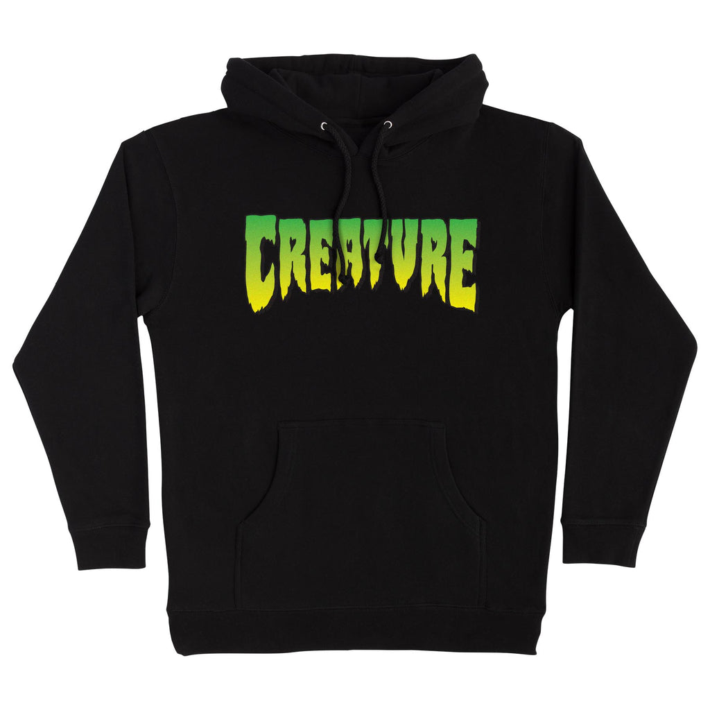 トップス 583 CREATURE NHS Black Skull Logo Hoodie Creature Logo Hoodie | Men's Skate Clothing | Creature