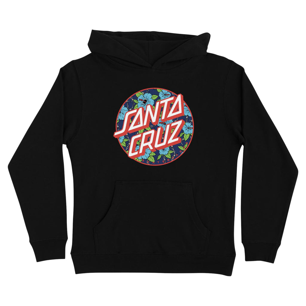 Screaming Hibiscus Dot Hoodie | Youth Skate Clothing | Santa Cruz