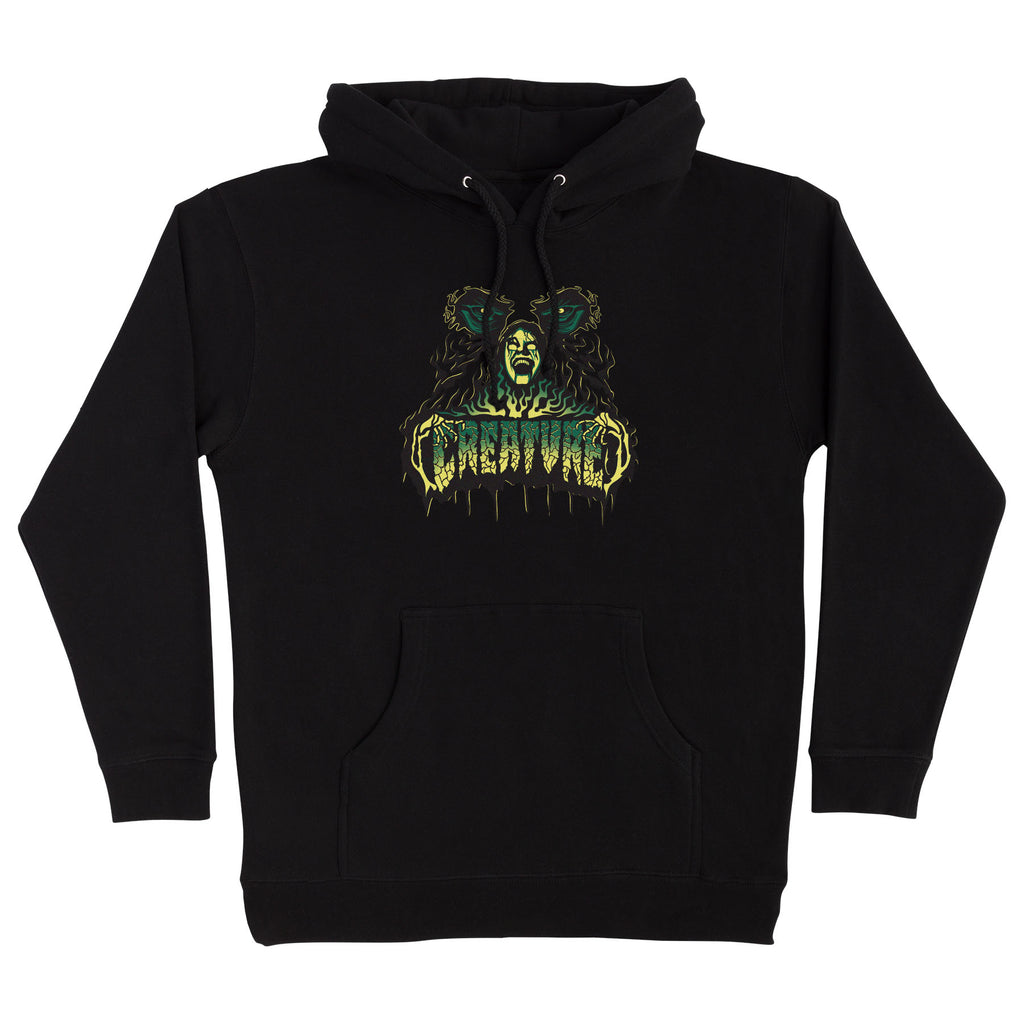 トップス 583 CREATURE NHS Black Skull Logo Hoodie 44252817_159802_83209_Possesse