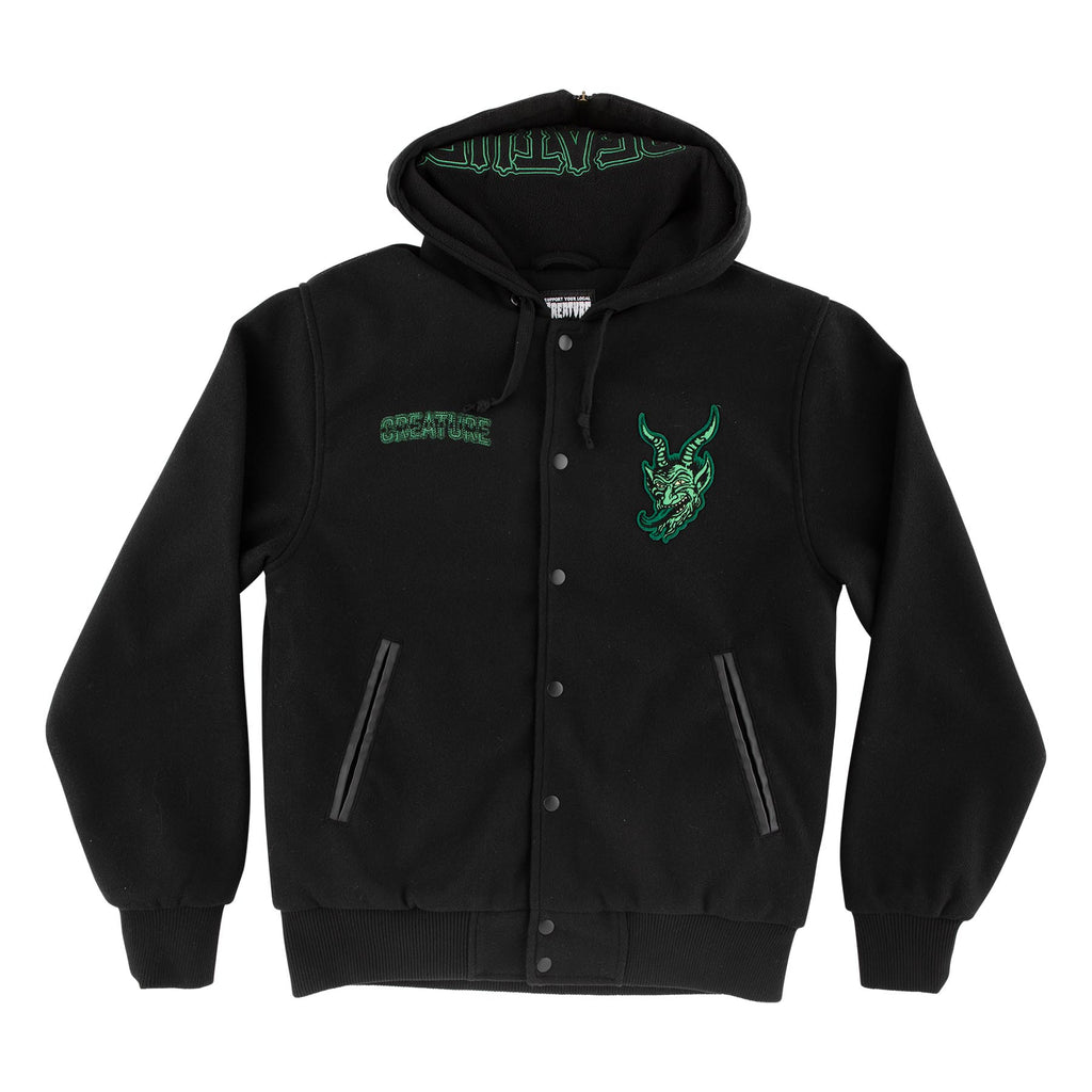 Drop Out Hooded Varsity Jacket | Men's Apparel | Creature