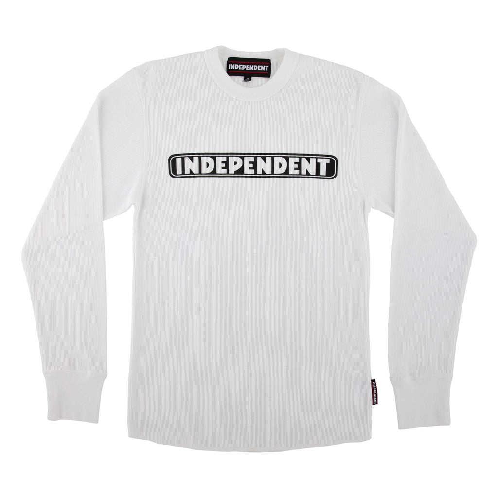 スケートボード Independent  BAR LOGO L/S THERMAL TOP Bar Logo Waffle Thermal | Men's LS T-Shirt | Independent