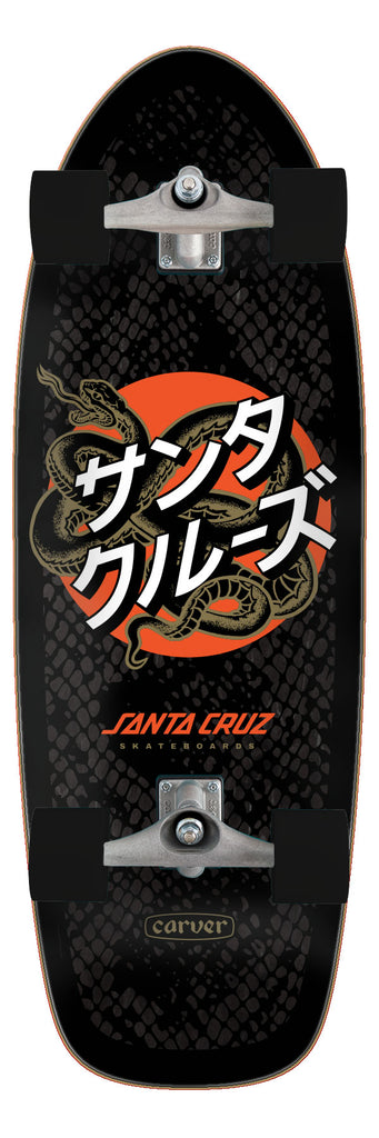10.54in Japanese Snake Dot Pig Santa Cruz Carver Surf Skate