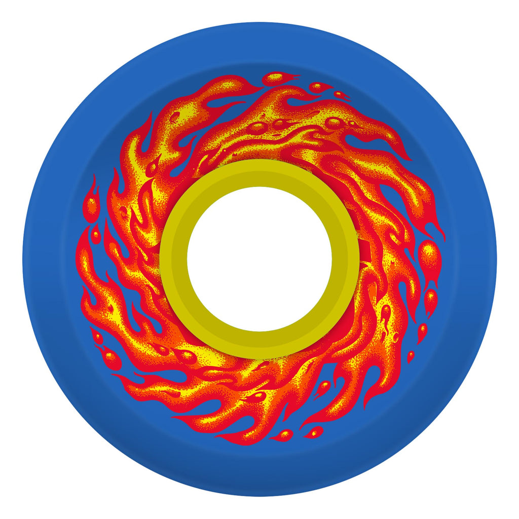 Slime Balls Wheels SB Logo Flame Clear Mylar Sticker - Red/Yellow 3.5