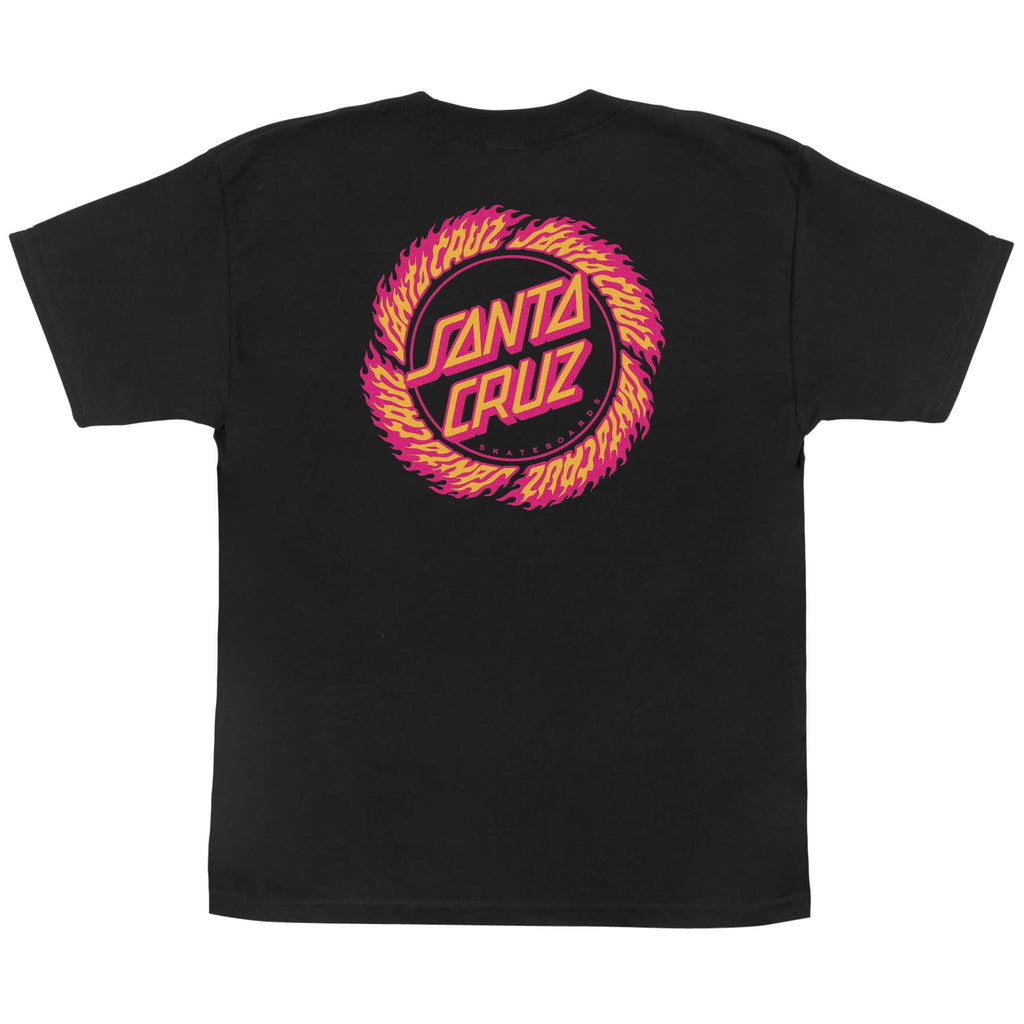 ★Santa Cruz Flame Ringed Dot T-Shirt 関税込★ Flame Ringed Dot Youth T-Shirt | Youth Skate T-Shirt | Santa