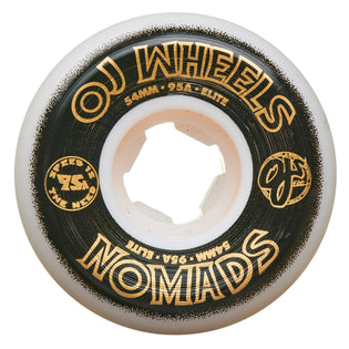 54mm Elite Nomads 95a OJ Skateboard Wheels White