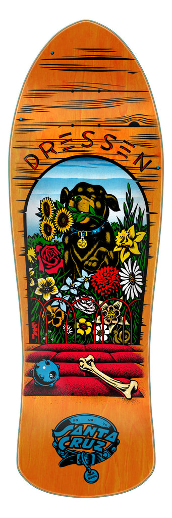 9.5in Dressen Pup Santa Cruz Reissue Skateboard Deck