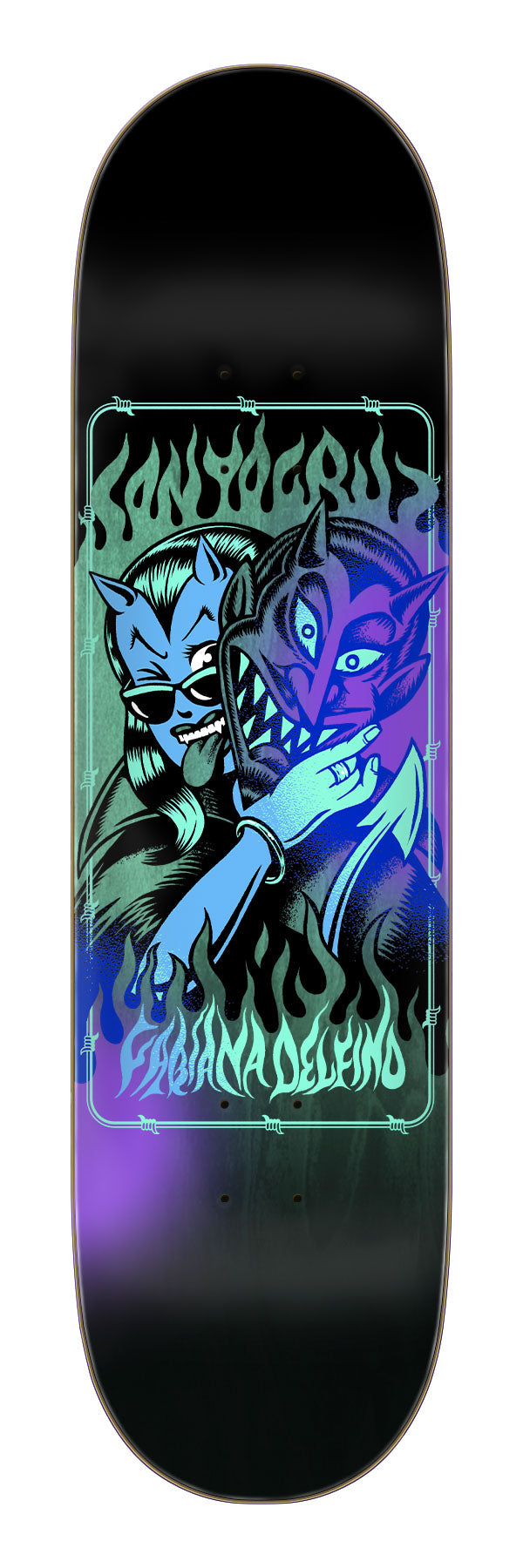 8.25in Delfino Devil Mask | Pro Skateboard Deck | Santa Cruz