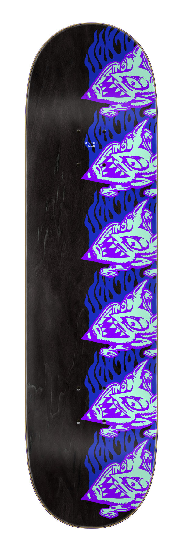 8.25in Delfino Devil Mask | Pro Skateboard Deck | Santa Cruz