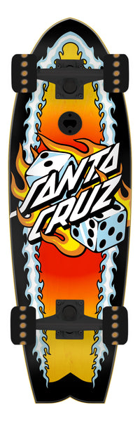 SANTA CRUZ オレンジ スケートボード SANTA CRUZ 日本正規品 CARVER FLAME DOT SHARK サンタ