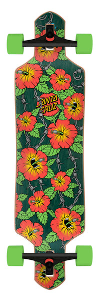 ロングボード Hawaiian Skateboard Screaming Hibiscus 9in Drop Through | Longboard Skateboard | Santa