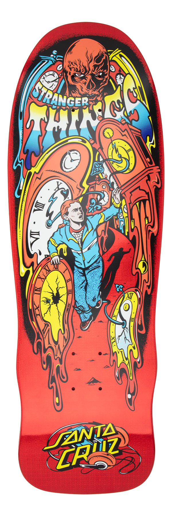 人害爆原　バクゲン　l 1期　Have a good time 9.7in Grabke Max Melting Clock Skateboard Deck | Stranger Things