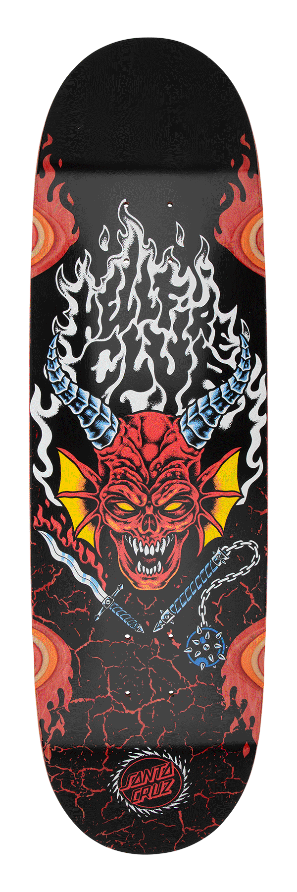9in Hellfire Club Flames Skateboard Deck | Stranger Things™ x