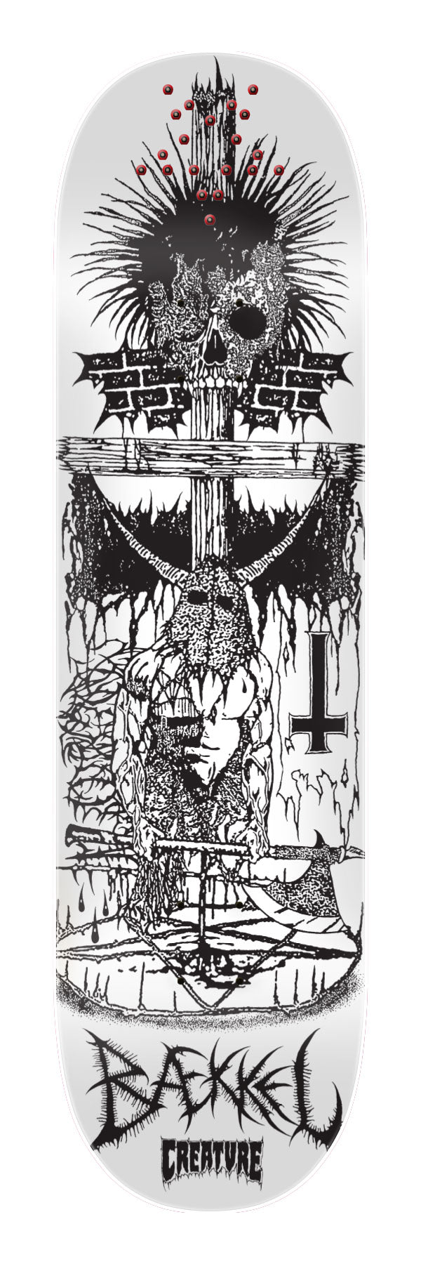 8.6in Baekkel BLK MTL Pro Deck | Creature Skateboards