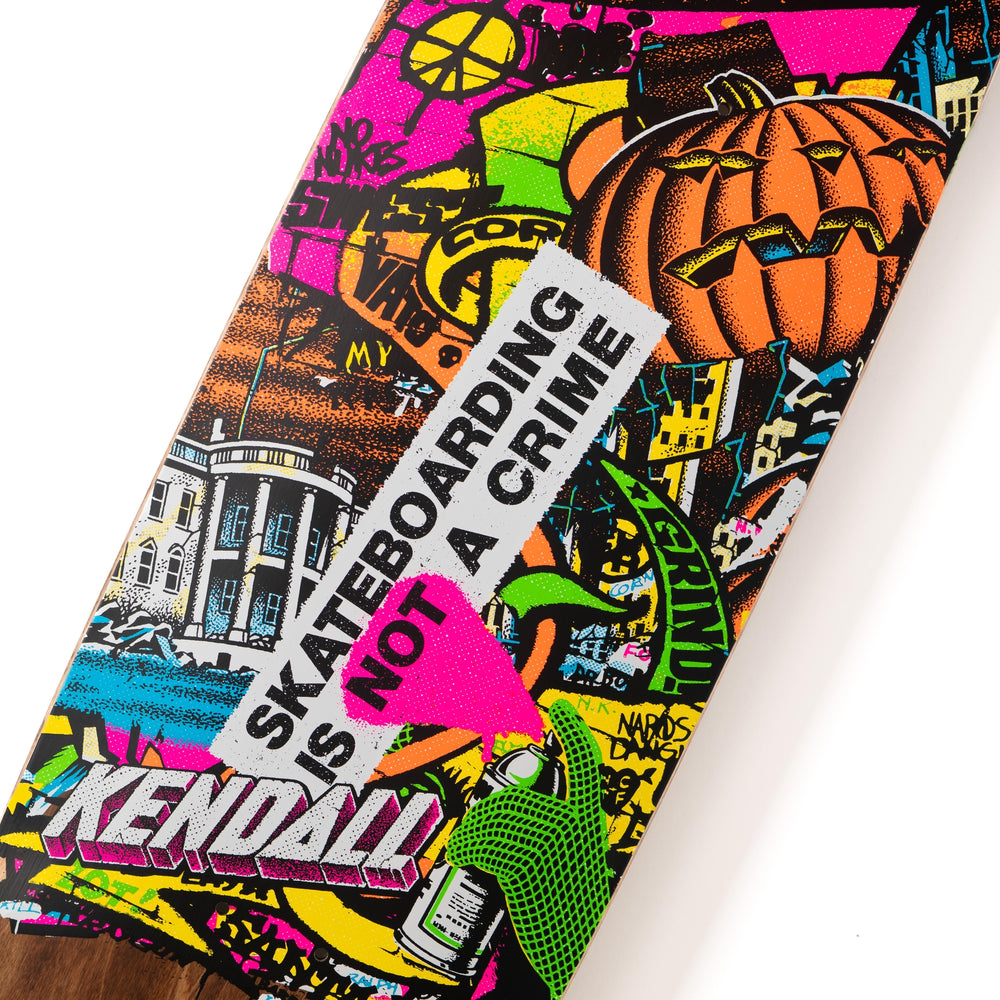 9.00in Kendall Street Art Collage | Egg 90s Skateboard Deck