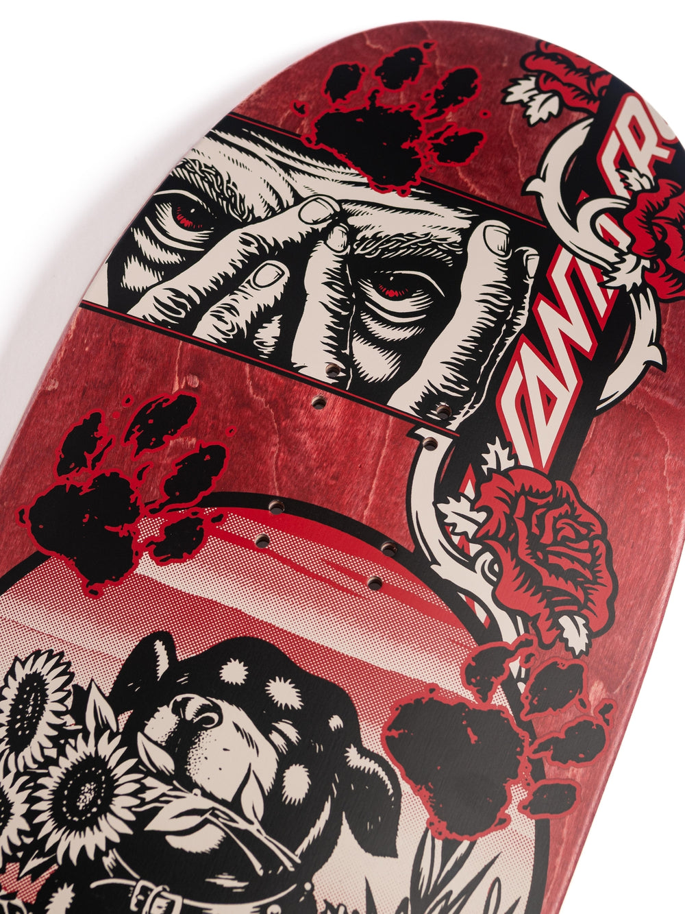 dressen designs Santa Cruz Eric Dressen Evo Pro Shaped Deck Black/ Red / 9.3 x 32.36 WB:14.5-15