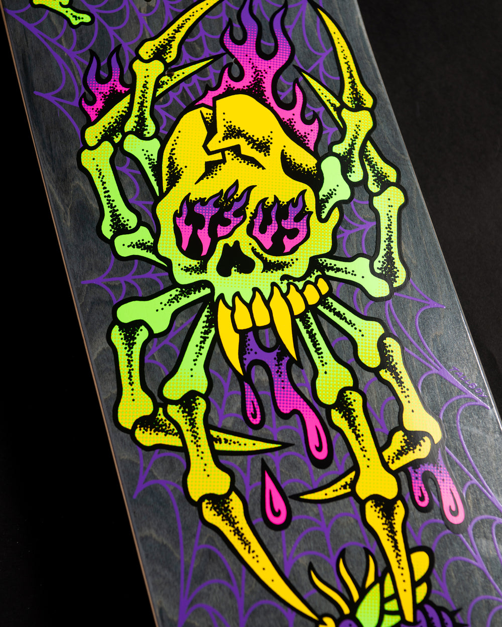 8.47in Collin Provost Skull Spider | Pro Decks | Creature Skateboards
