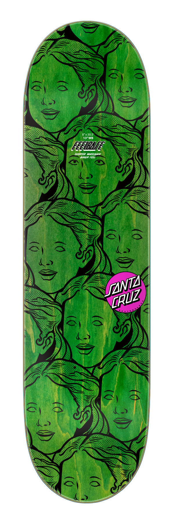 8.0in Possessed Head FeelBase Deck | Short Wheelbase | Santa Cruz