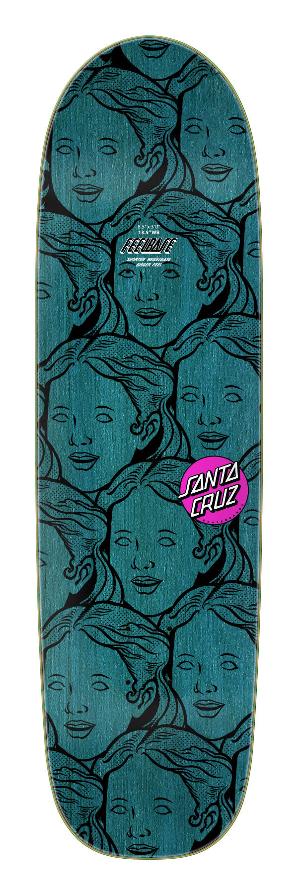 8.5in Possessed Head FeelBase Deck | Short Wheelbase | Santa Cruz