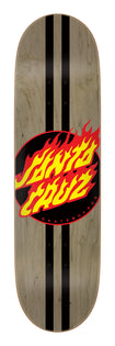 8.6in Flame Dot Santa Cruz Skateboard Deck No Color