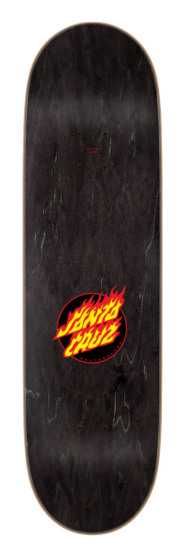 LOD PRODUCTS × 1SLOW PRODUCTS SO-DECK BK 8.6in Flame Dot | Skateboard Deck | Santa Cruz