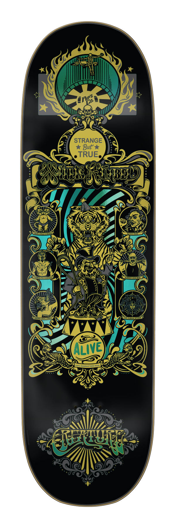 9.0in Kimbel Sideshow Deck | Pro Model | Creature Skateboards