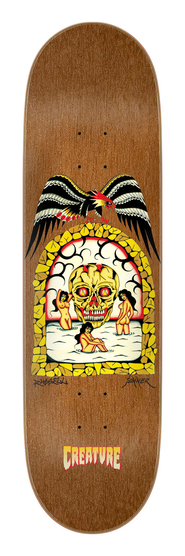 8.6in Russell Flash Deck | Stumps | Creature Skateboards