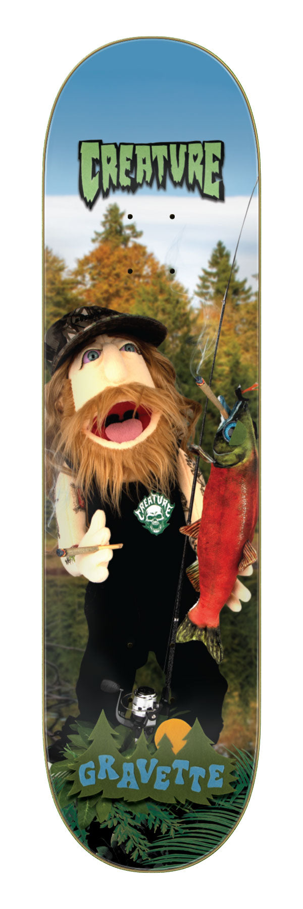 8.3in Gravette Fuzzy Fiends Deck | Pro Model | Creature Skateboards