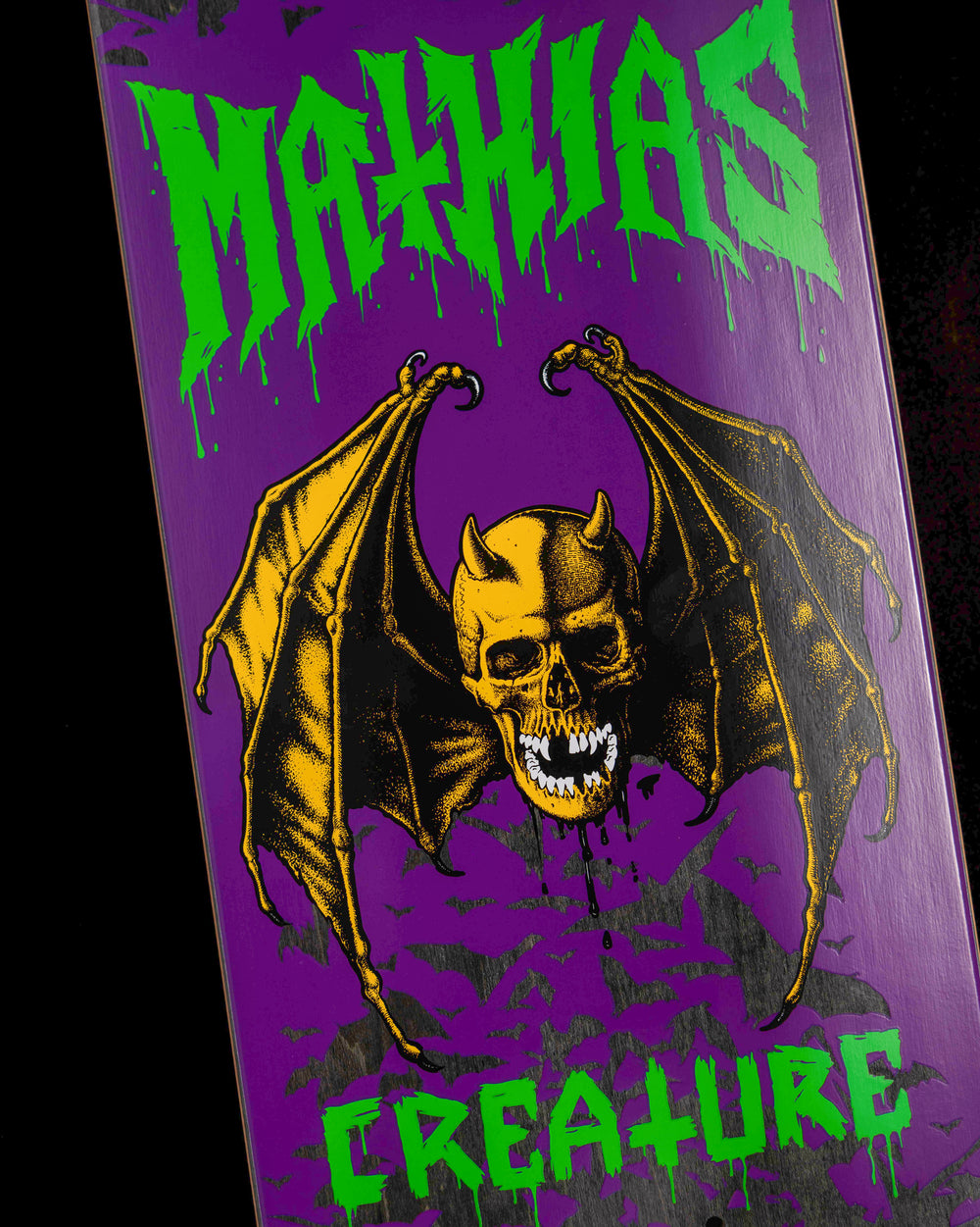8.51in Torres Skull Bat | Pro Deck | Creature Skateboards
