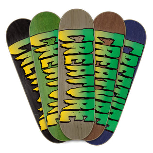 9.0in Assorted Color Logo Stumps Creature Skateboard Deck No Color