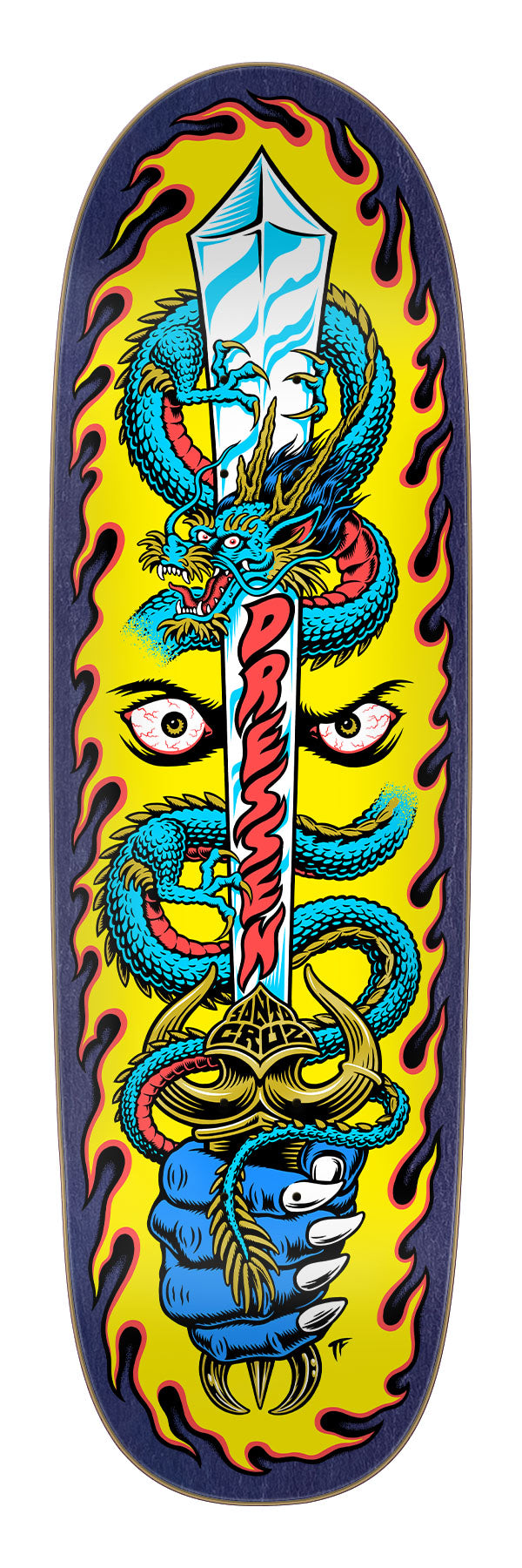 dressen designs Santa Cruz Dressen Sword Pro Shaped Skateboard Deck