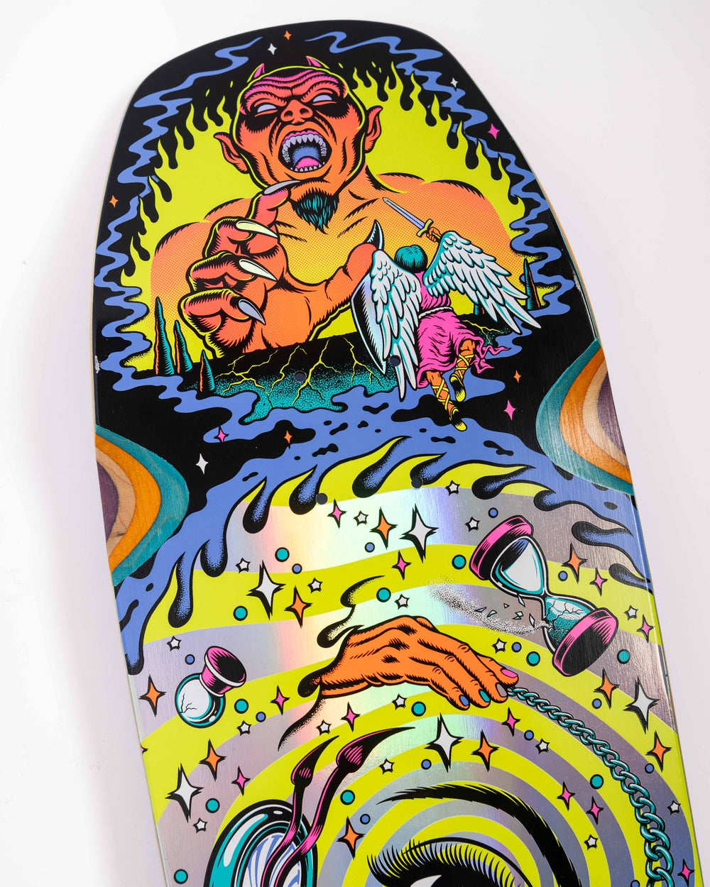 9.14in Delfino Pinball Vision Deck | Shaped Skateboards | Santa Cruz