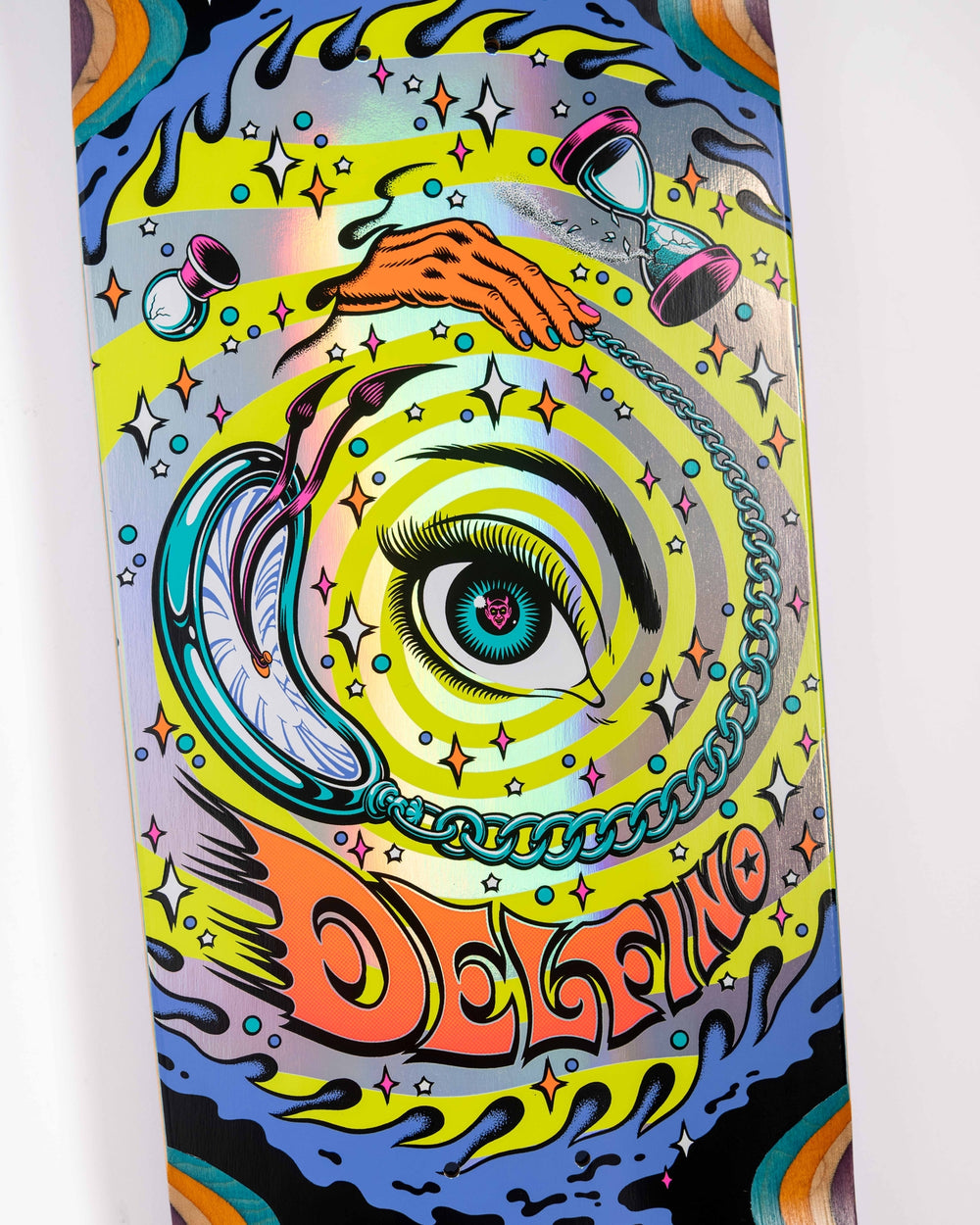 【ひら　未使用】Penta オリジナルシューズ　ハンドソーンウェルテッド 9.14in Delfino Pinball Vision Deck | Shaped Skateboards | Santa Cruz