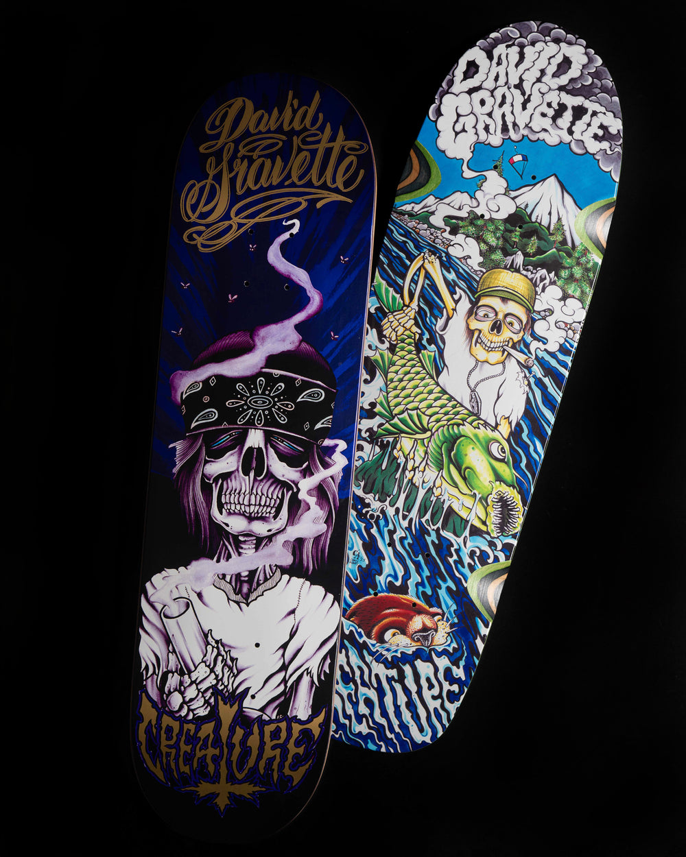 9.00in Gravette Hippie Falls Deck | Pro Model | Creature Skateboards