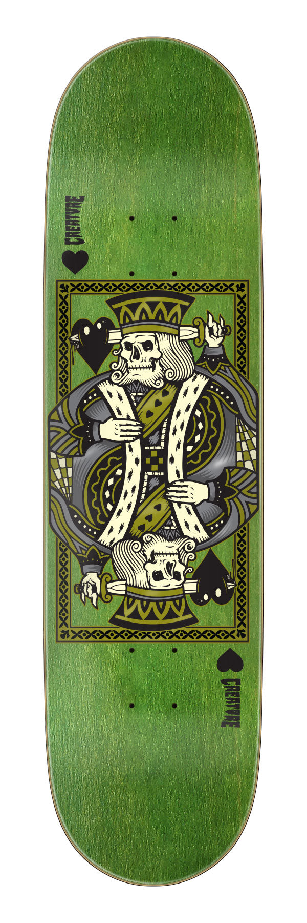 8.20in Heshking S Deck | Twin Shape | Creature Skateboards