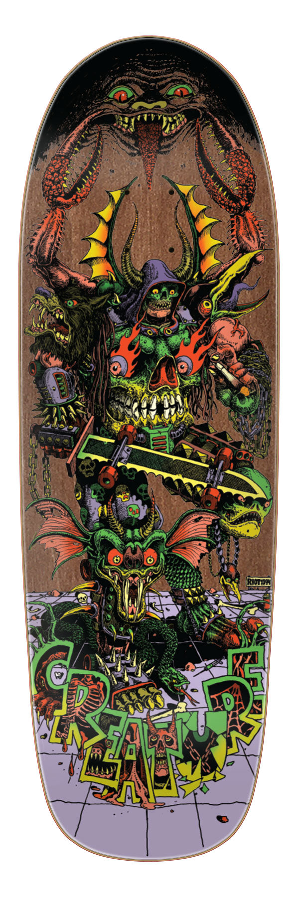 9.55in Hallucination Beast Deck | Wide Shape | Creature Skateboards