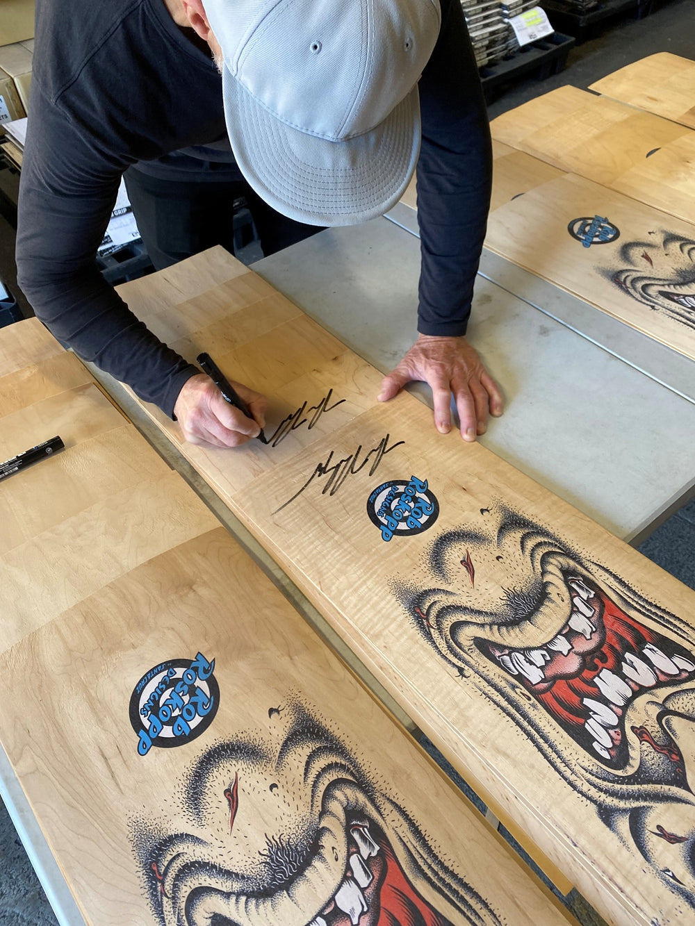 Rob Roskopp Face Signed Print | Collectible Skateboard Art | Santa