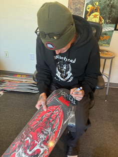 Signed 8.8in Provost Metal XX Creature Skateboard Deck No Color