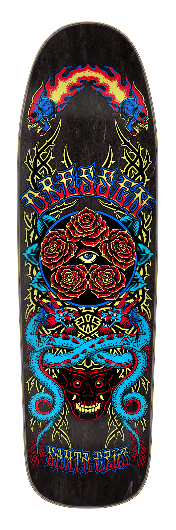 Santa Cruz 9.30in Eric Dressen Rose Crew Five Shaped Skateboard Deck