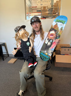 Signed 8.3in David Gravette Fuzzy Fiends Creature Skateboard Deck No Color