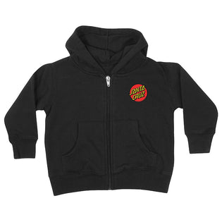 Classic Dot Santa Cruz Kids Zip Hoodie Black