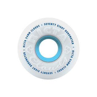 54mm Clouds 78a Ricta Skateboard Wheels White