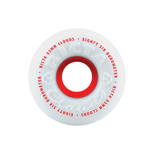 53mm Clouds Red 86a Ricta Skateboard Wheels Red