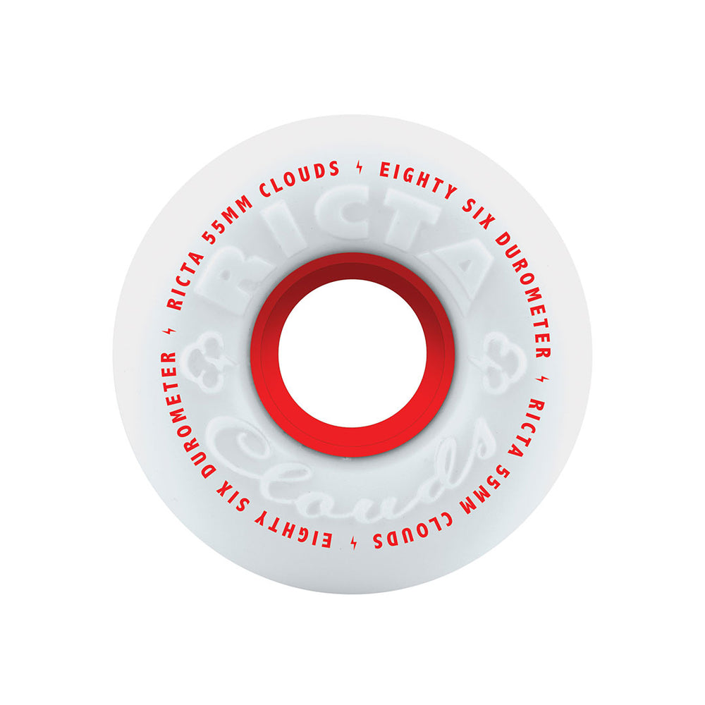 55mm Clouds Red 86a | Ricta Skateboard Wheels