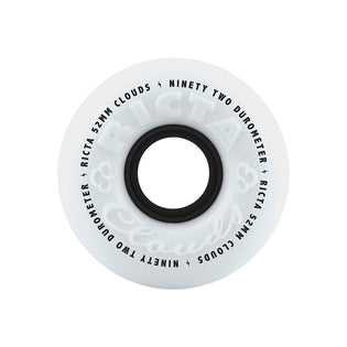 52mm Clouds Black 92a Ricta Skateboard Wheels Black