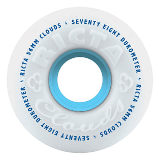56mm Clouds 78a Ricta Skateboard Wheels White